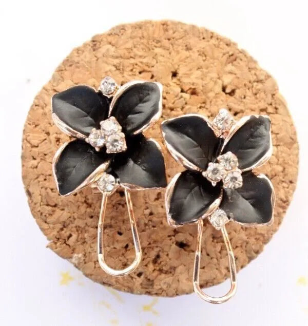 Korean Fashion Exquisite Light Luxury MountainCamellia Earrings Romantic Wedding Commemorative Gift Outstanding Women's Jewelry