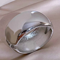 Punk Fashion Metal Bangles - Elevate Your Everyday Look with Unique Elegance Imitation Rhodium Plated 58-60mm