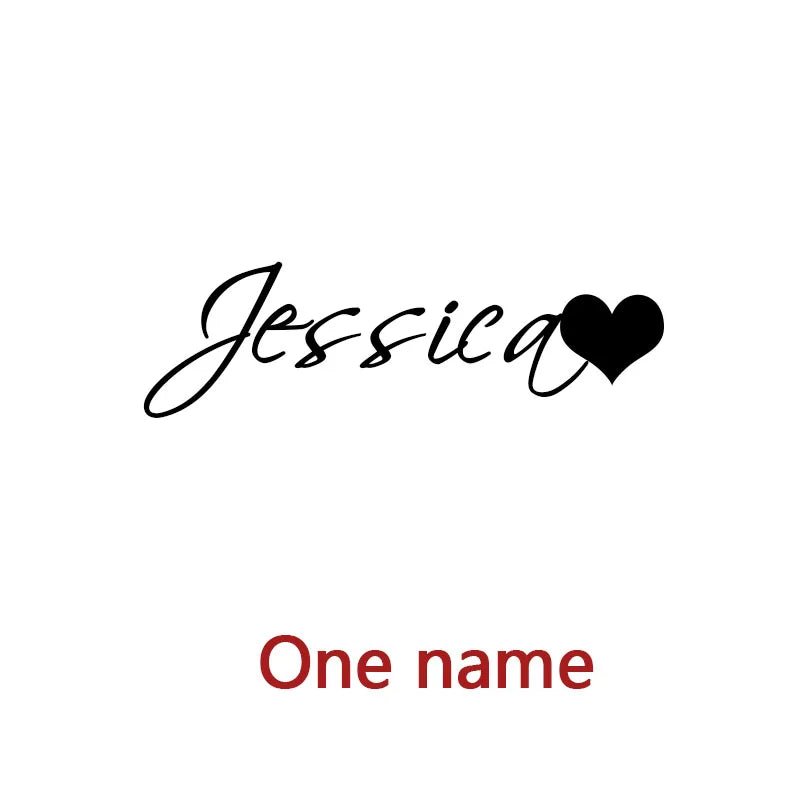 Custom Two Names Necklace with Heart Stainless Steel Couple Choker Personalized Jewelry Mother's Day Gift Women's Necklace Gift 7