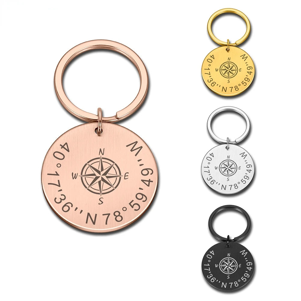 New Coordinate Key Small Light Car Key for A Woman Key String Charm Key Phone for Men Husband Women Jewelry Accessories