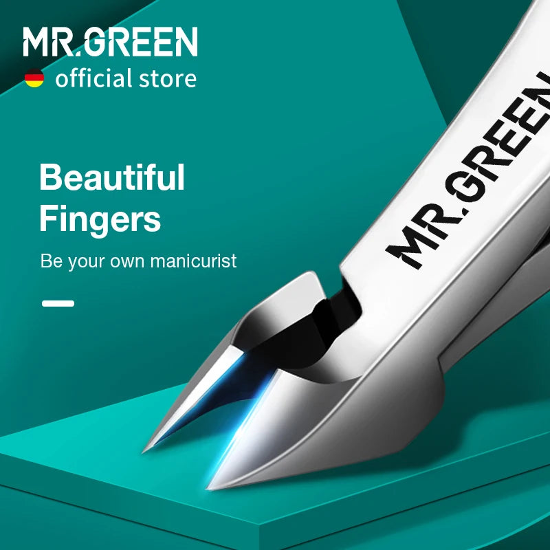 MR.GREEN Stainless Steel Nail Cuticle Nipper and Trimmer Tool for Manicure and Dead Skin Removal