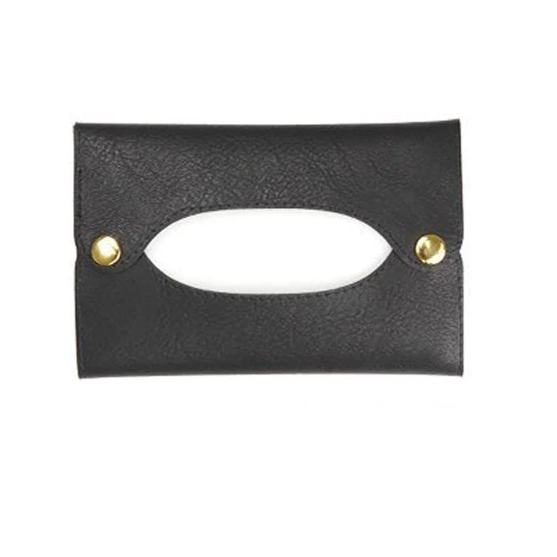Japanese Style Simple Leather Tissue Bag Small Portable Storage Cover Detachable Towel Organizers Box Wet Wipes Dispenser
