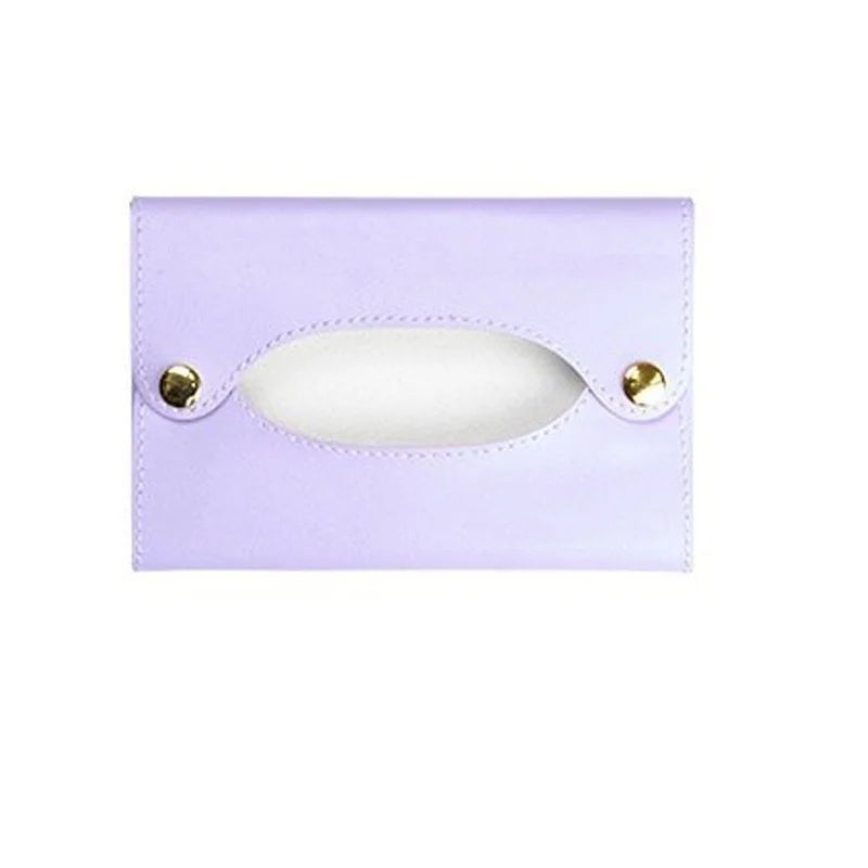 Japanese Style Simple Leather Tissue Bag Small Portable Storage Cover Detachable Towel Organizers Box Wet Wipes Dispenser