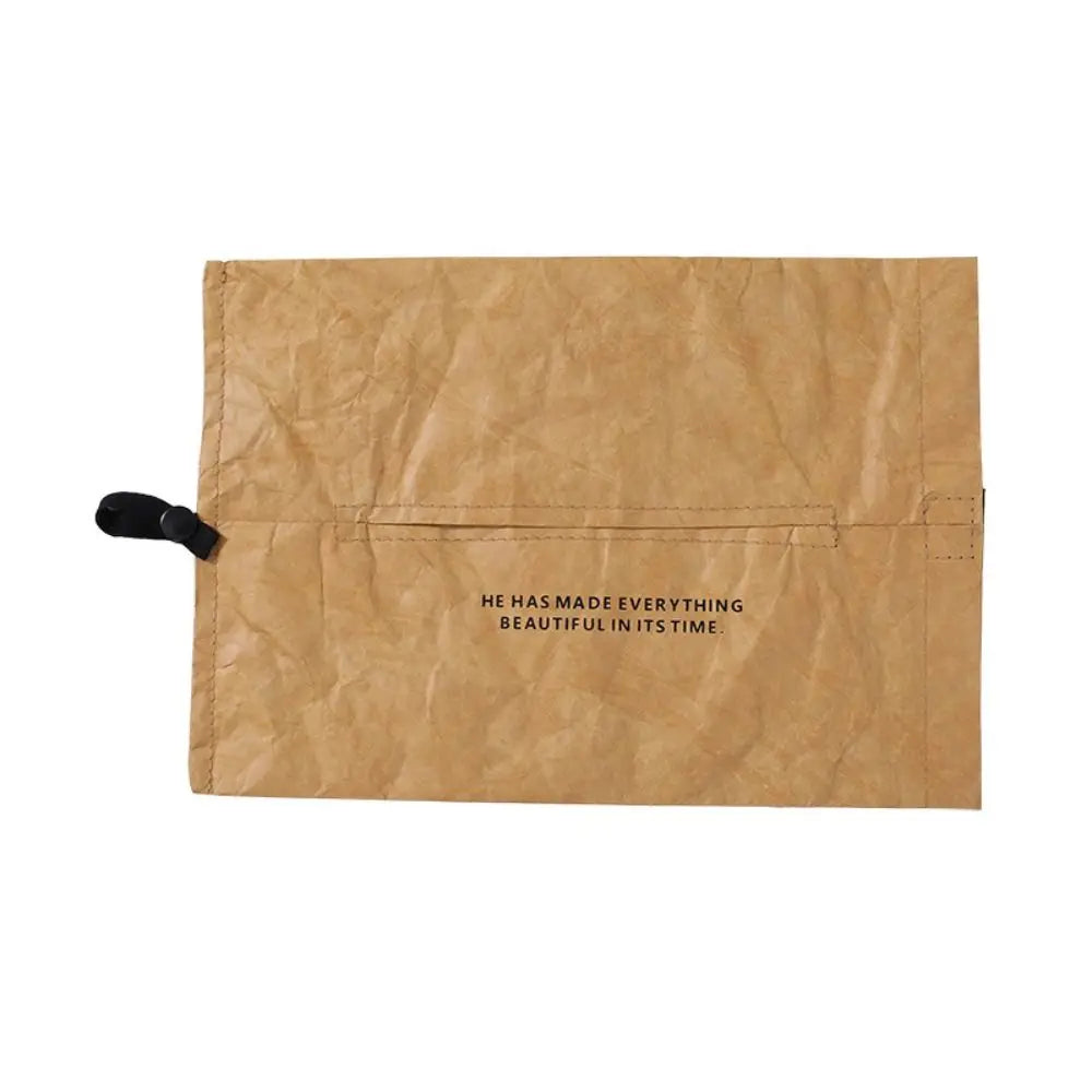 Car Tissue Holder DuPont Paper Portable Tissue Case Dustproof Foldable Napkin Papers Bag Waterproof Car Tissue Bag Bathroom