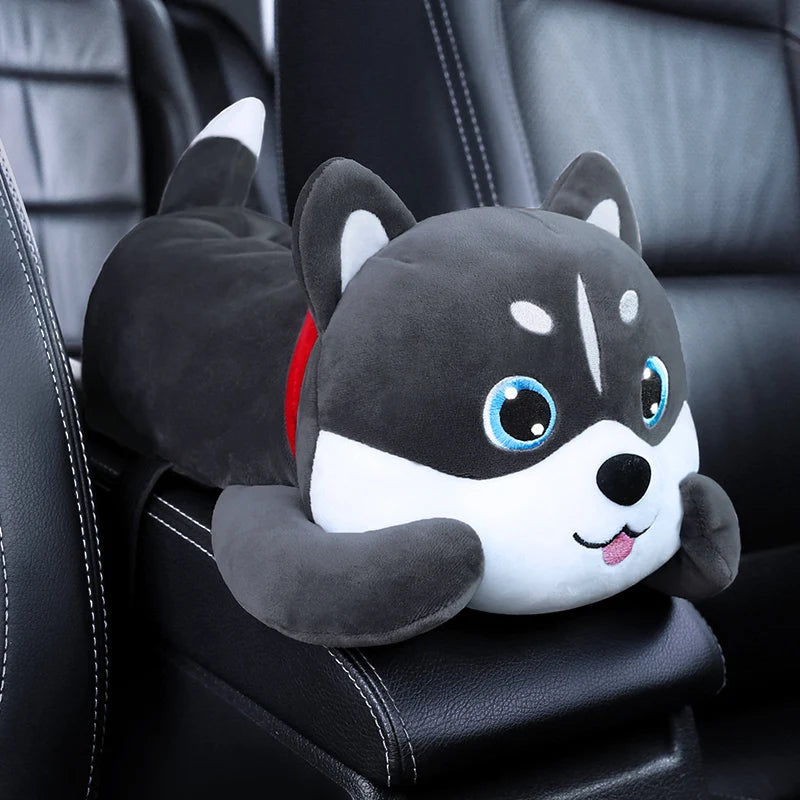 Monkey Tissue Holder for Car Plush Cartoon Dog Car Tissue Box Armrest Box