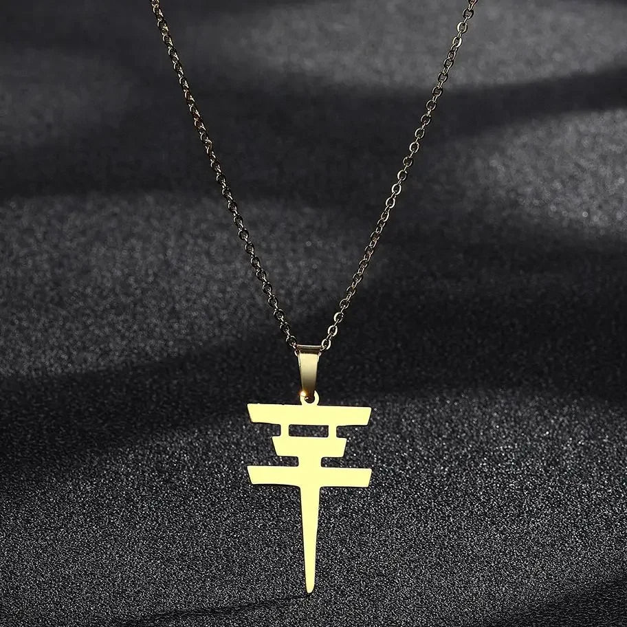 Tokio Hotel Pendant Necklace for Men Women Kpop Collar Collares Para Mujer Choker Stainless Steel Jewelry Korean Fashion Chain