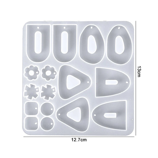 Silicone Earring Pendant Mold Moon Star Epoxy Resin Earring Mould for DIY Jewelry Making Keychain Necklace Charms Supplies