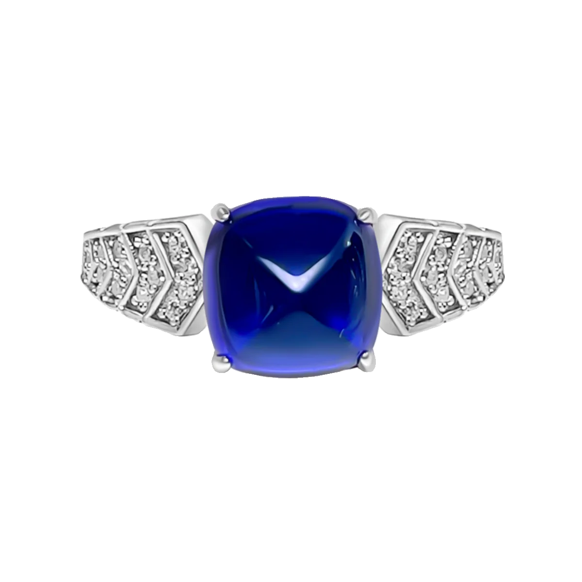 100% 925 Sterling Silver Ring, Blue Treasure, Sugar Tower, Ring, Temperament, Minority Design, Wedding Jewelry Wholesale