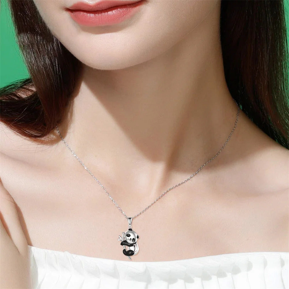 Harong Summer New Panda Necklace Popular Precious Lovely China's National Treasure Animal Pendant Jewelry for Daughter Son Gift