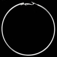 8/10mm Large Circle Hoop Earrings in Silver Color for Women - Stylish and Elegant Silver