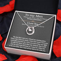 Lucky In Love Necklace for Him - The Perfect Gift for Him Necklace Two Tone Box