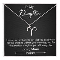 Meaningful Zodiac Necklace for Daughter: A Heartfelt Gift Celebrating Your Unique Bond Polished Stainless Steel Standard Box Aries