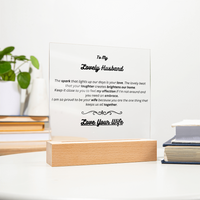 Elegant Acrylic Keepsake for Husband - A Timeless Gift of Love