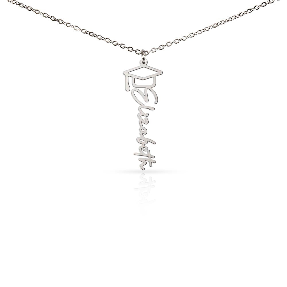 Graduation Name Nicklace Polished Stainless Steel Standard Box