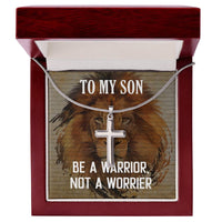 Stainless Cross Necklace for Son - A Heartfelt Expression of Love and Faith Luxury Box w LED
